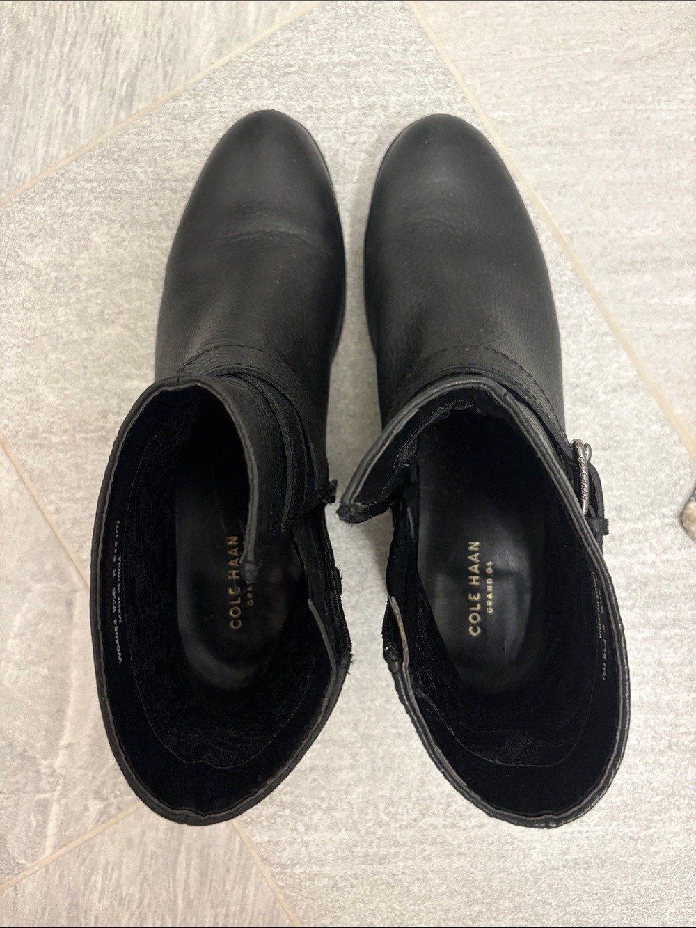 Cole Haan Black Leather Buckle Ankle Booties